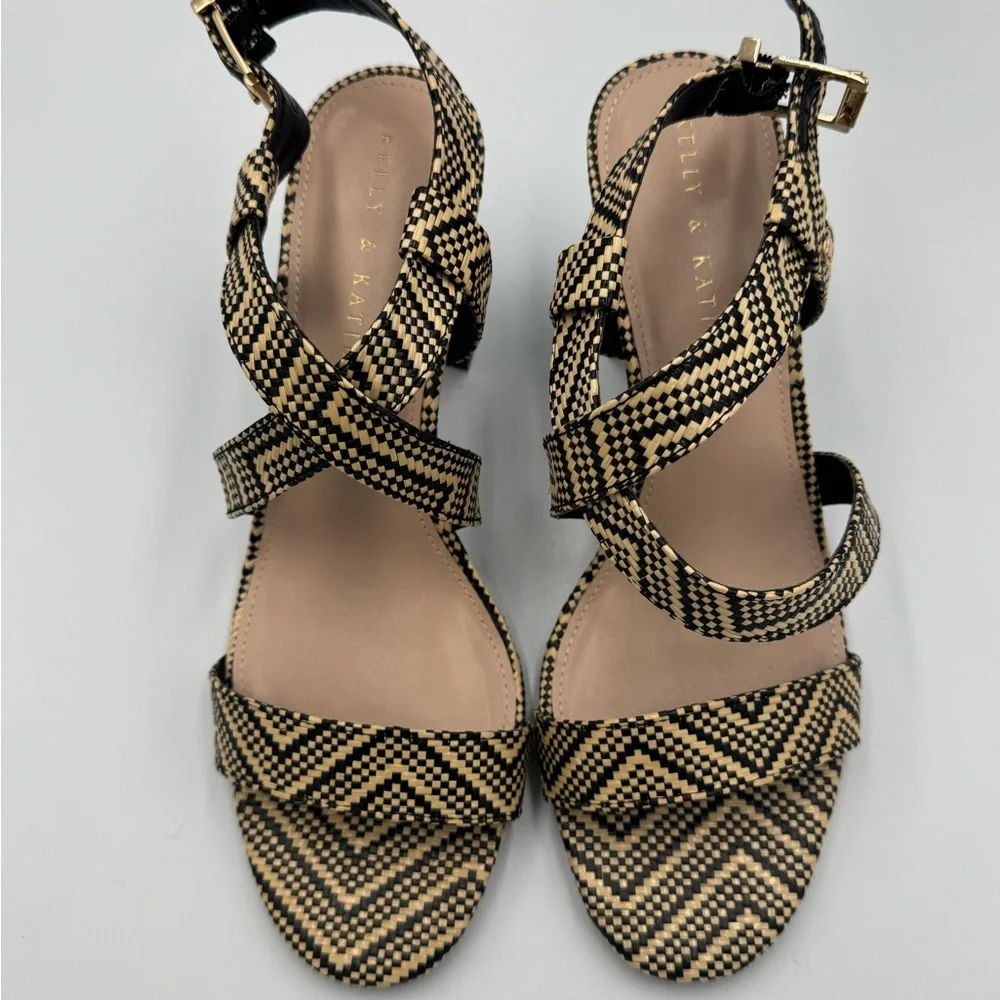 Kelly & Katie Black and Tan Women's Heeled Sandals size 10 excellent condition - Picture 5 of 8
